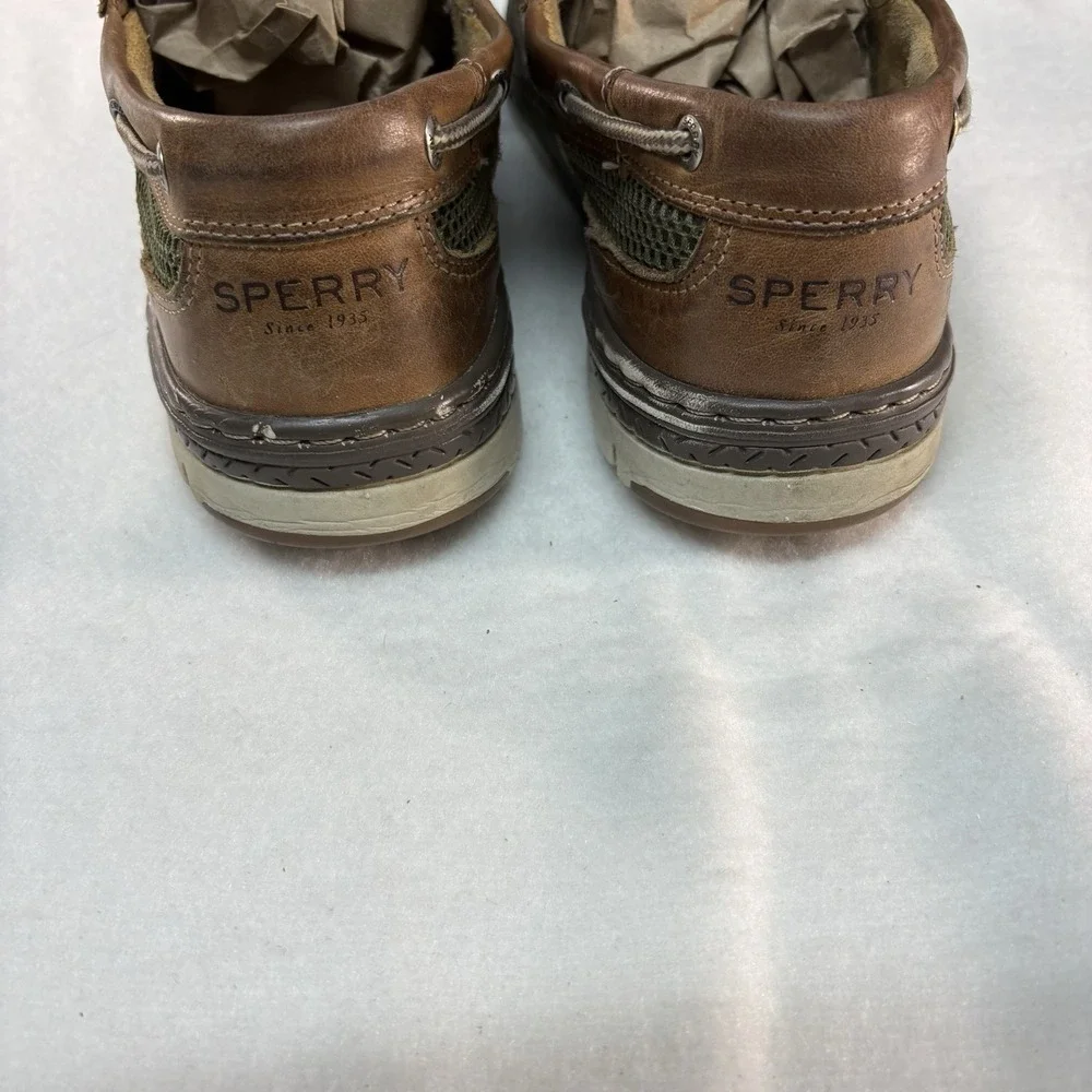 Sperry Top Sider Leather Boat Shoes Size 12M Memory Foam STS15061‎